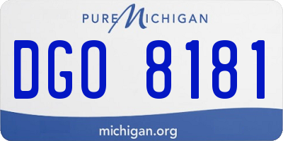 MI license plate DGO8181