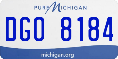 MI license plate DGO8184