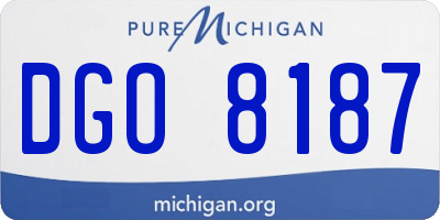 MI license plate DGO8187