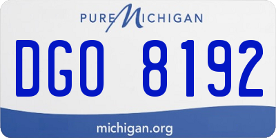 MI license plate DGO8192