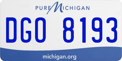 MI license plate DGO8193