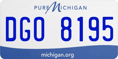 MI license plate DGO8195