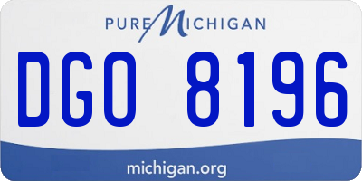 MI license plate DGO8196