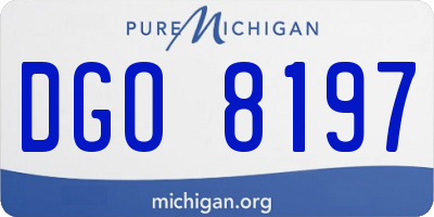 MI license plate DGO8197