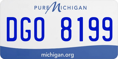 MI license plate DGO8199