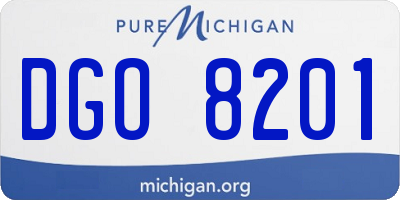 MI license plate DGO8201