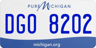 MI license plate DGO8202