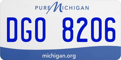 MI license plate DGO8206