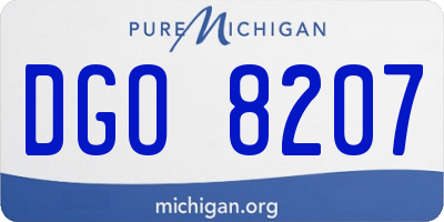 MI license plate DGO8207