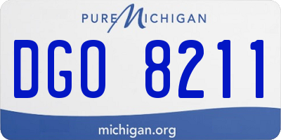 MI license plate DGO8211