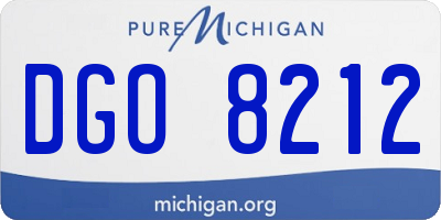 MI license plate DGO8212