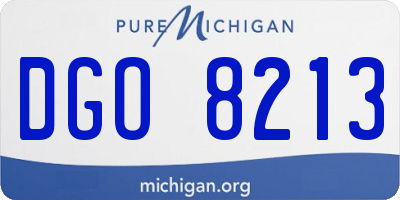 MI license plate DGO8213