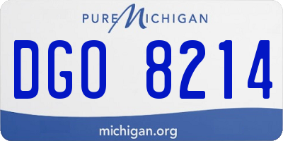 MI license plate DGO8214