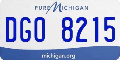 MI license plate DGO8215