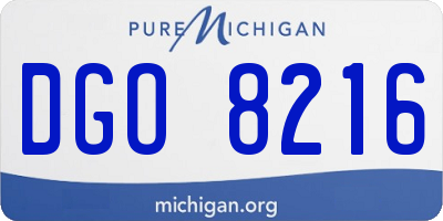 MI license plate DGO8216