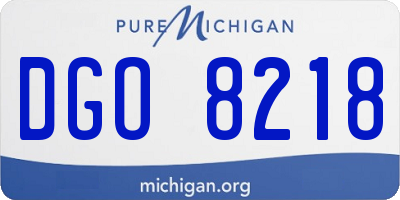 MI license plate DGO8218