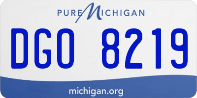 MI license plate DGO8219