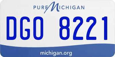 MI license plate DGO8221