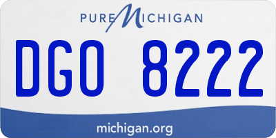 MI license plate DGO8222