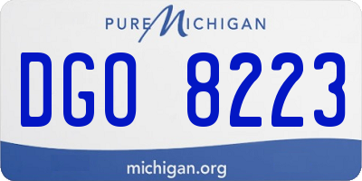 MI license plate DGO8223