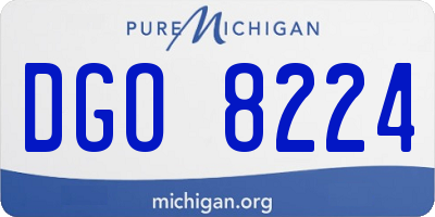 MI license plate DGO8224