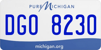 MI license plate DGO8230