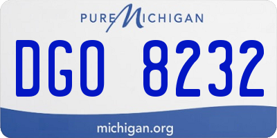 MI license plate DGO8232