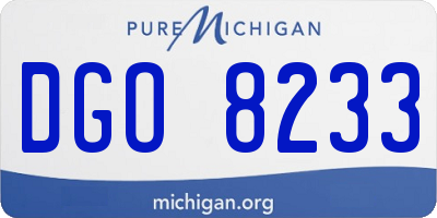 MI license plate DGO8233