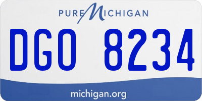 MI license plate DGO8234