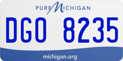 MI license plate DGO8235