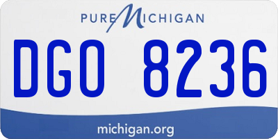 MI license plate DGO8236