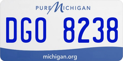 MI license plate DGO8238