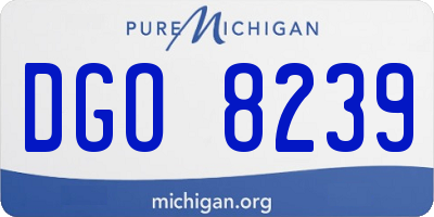 MI license plate DGO8239