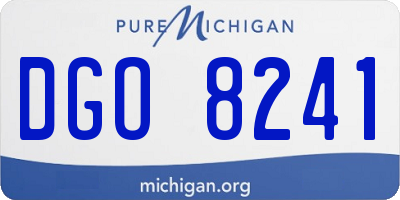 MI license plate DGO8241