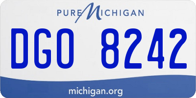 MI license plate DGO8242