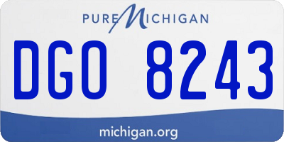 MI license plate DGO8243
