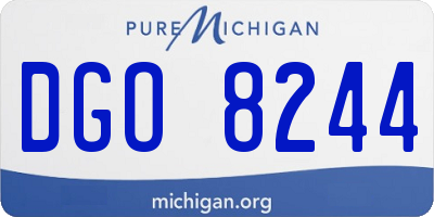 MI license plate DGO8244