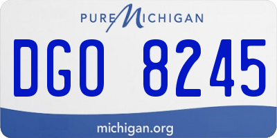 MI license plate DGO8245