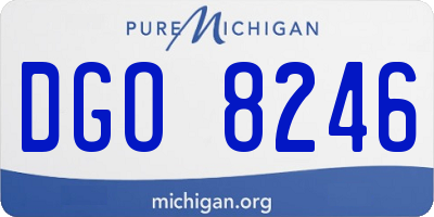 MI license plate DGO8246