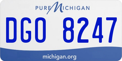 MI license plate DGO8247