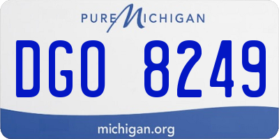MI license plate DGO8249