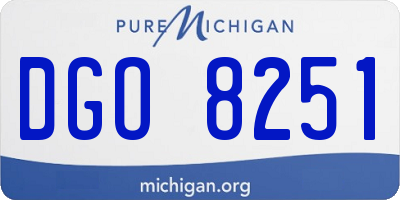 MI license plate DGO8251