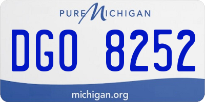 MI license plate DGO8252