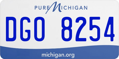MI license plate DGO8254