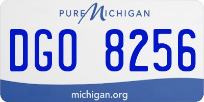 MI license plate DGO8256
