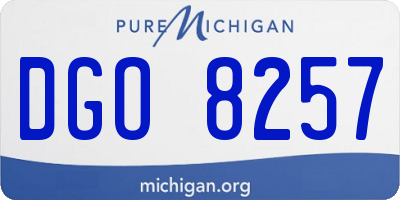 MI license plate DGO8257