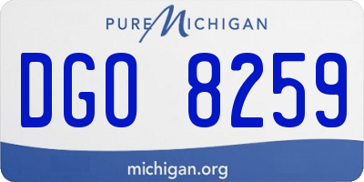 MI license plate DGO8259