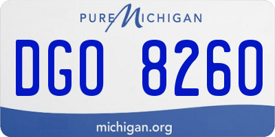MI license plate DGO8260