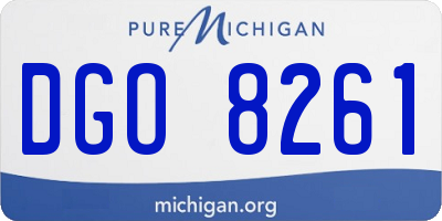 MI license plate DGO8261