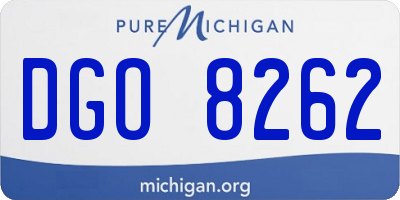 MI license plate DGO8262